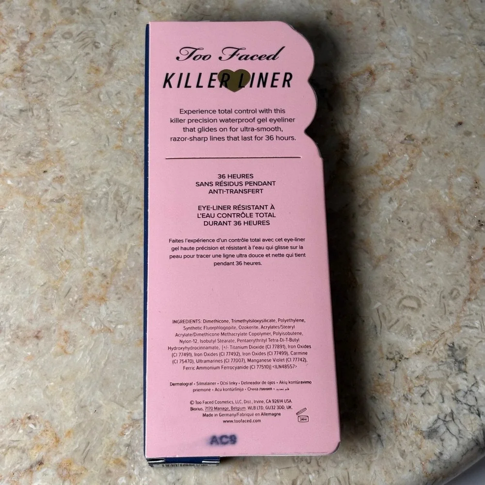 Too Faced Killer Liner 0.04oz Killer Sapphire Blue 36-Hour Waterproof Eyeliner